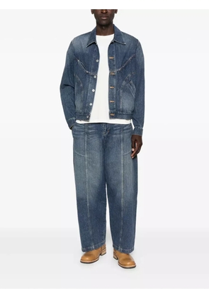 SAGE NATION curved-panel denim jacket - Blue