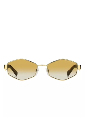 Marc Jacobs Eyewear geometric-frame chain-strap sunglasses - Yellow