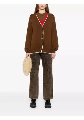 CUDDLEUP cashmere cardigan - Brown
