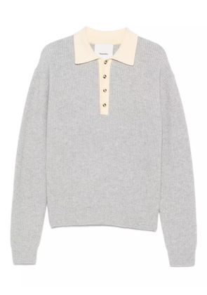 Nanushka ribbed polo sweater - Grey