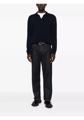 Soft Goat cashmere polo sweater - Blue