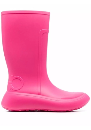 Ferragamo Gancini raised-logo rain boots - Pink