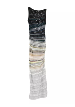 Missoni draped sleeveless maxi dress - Blue