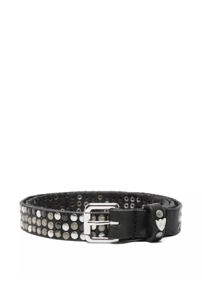 Htc Los Angeles studded leather belt - Black