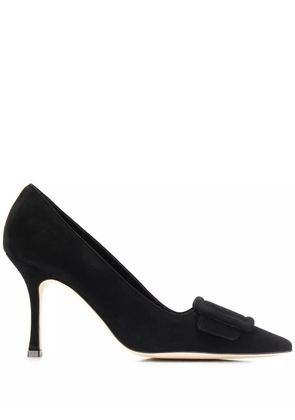 Manolo Blahnik heeled suede pumps - Black