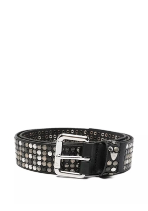 Htc Los Angeles studded leather belt - Black