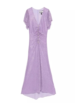 NISSA ruffled gathered dress - Purple