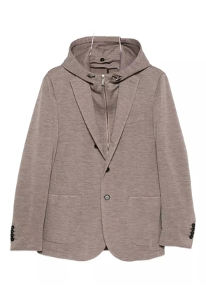 Maurizio Baldassari hooded panelled jacket - Brown