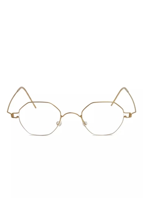 Lindberg geometric-frame glasses - Gold