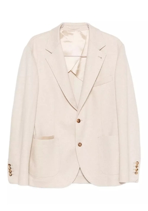 Brett Johnson notched-lapel single-breasted blazer - Neutrals