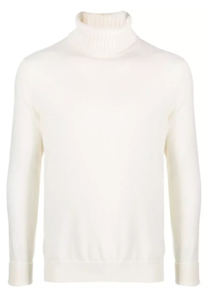 Ballantyne roll-neck cashmere jumper - White