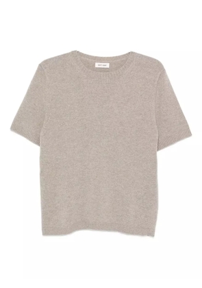 Soft Goat Oversized knit t-shirt ss crew neck - Neutrals