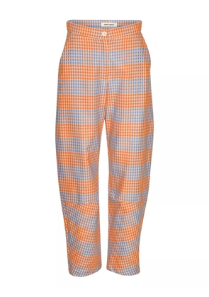 Henrik Vibskov checked trousers - Orange