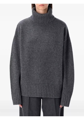 Rhea turtleneck ribbed-hem sweater - Grey