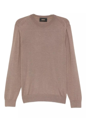 BOSS crew-neck sweater - Brown