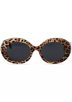 Dolce & Gabbana Eyewear leopard-print sunglasses - Brown