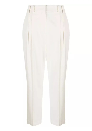 Brunello Cucinelli cropped cotton trousers - Neutrals
