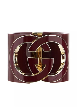 Gucci interlocking-G cut-out bangle - Red
