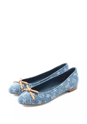 Louis Vuitton Pre-Owned 2020 Nina monogram bow ballerina pumps - Black