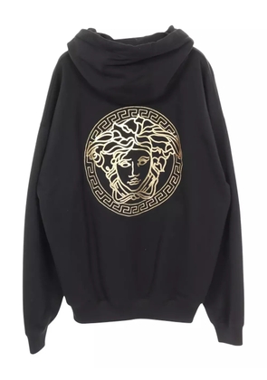 Fendi Pre-Owned x Versace Medusa logo embroidery hoodie - Black