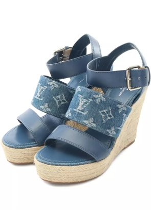 Louis Vuitton Pre-Owned Starboard Line denim sandals - Blue