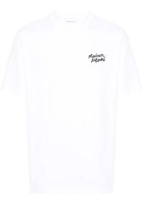 Maison Kitsuné embroidered-logo cotton T-shirt - White