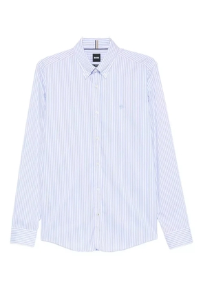 BOSS striped buttoned shirt - Blue