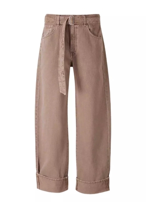 AGOLDE wide-leg cuffed jeans - Brown