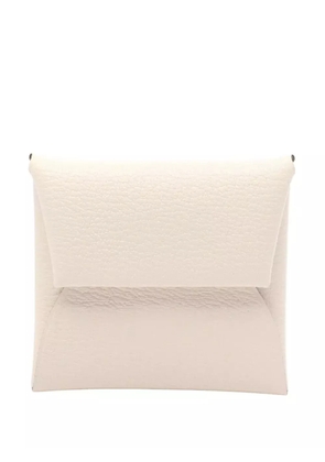 Hermès Pre-Owned 2024 Chevre Mysore Bastia Change Purse coin pouch - White