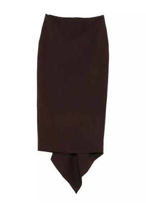 THELATEST draped asymmetric skirt - Brown