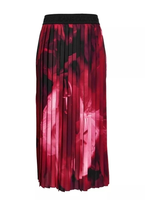 Versace Jeans Couture pleated rose-print skirt - Pink