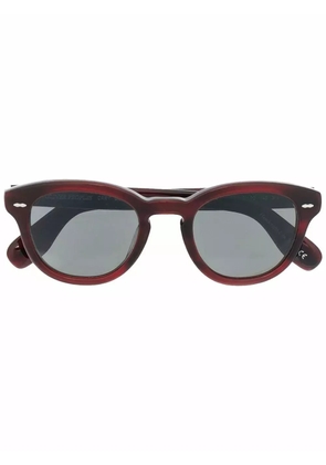 Oliver Peoples marble-effect sunglasses - Red