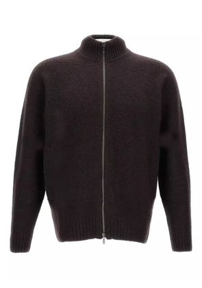 Drumohr zip high-neck sweater - Brown
