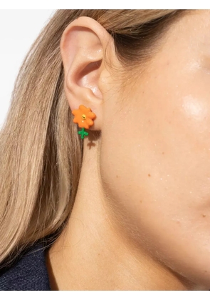 Marc Jacobs x David Shrigley Joy Flower stud earrings - Orange