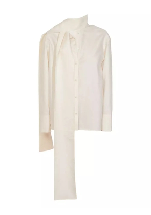 RXQUETTE Umbra scarf-detail cotton blouse - White