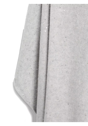 Antonelli sequin-embellished knitted scarf - Grey