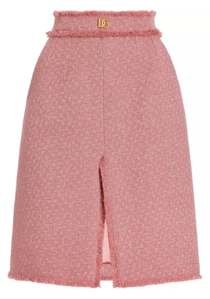 Dolce & Gabbana DNA front slit skirt - Pink