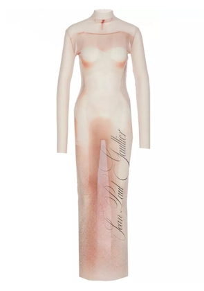 Jean Paul Gaultier mesh long dress - Neutrals