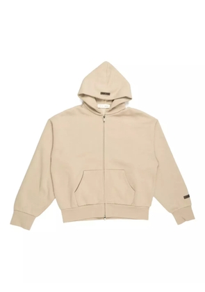FEAR OF GOD ESSENTIALS zip-up fleece hoodie - Neutrals