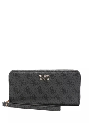 GUESS USA large Vikky patterned leather wallet - Black
