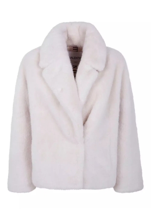 VALENTINI 1972 faux-fur collared jacket - Neutrals