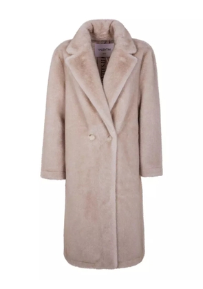 VALENTINI 1972 double-breasted faux-fur coat - Neutrals