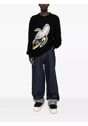 Charles Jeffrey Loverboy intarsia-knit sweater - Black