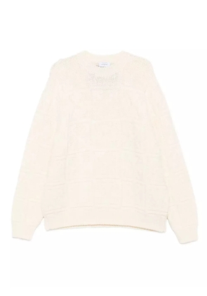 Off-White textured knit sweater - Neutrals
