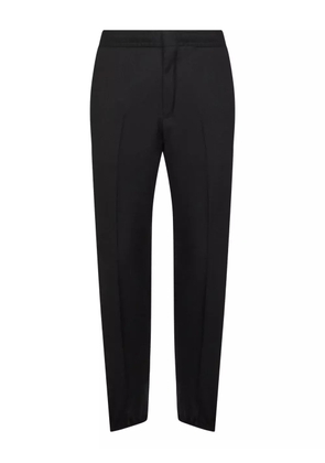 Zegna elasticated waistband pressed trousers - Black