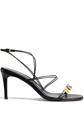 KHAITE Loop beaded sandals - Black