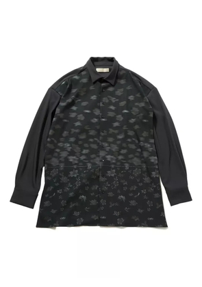 meagratia floral-print panelled shirt - Black