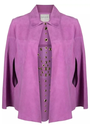 Forte Forte eyelet-detail suede cape - Purple