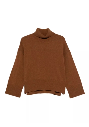 Purotatto turtleneck wide-sleeve sweater - Brown