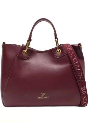 Braccialini top-handles leather tote bag - Red